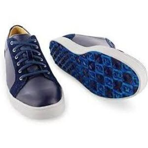 Foot Joy Men's 13 Club Casuals Leather Lace Up Sneakers Navy Blue Golf Sporty